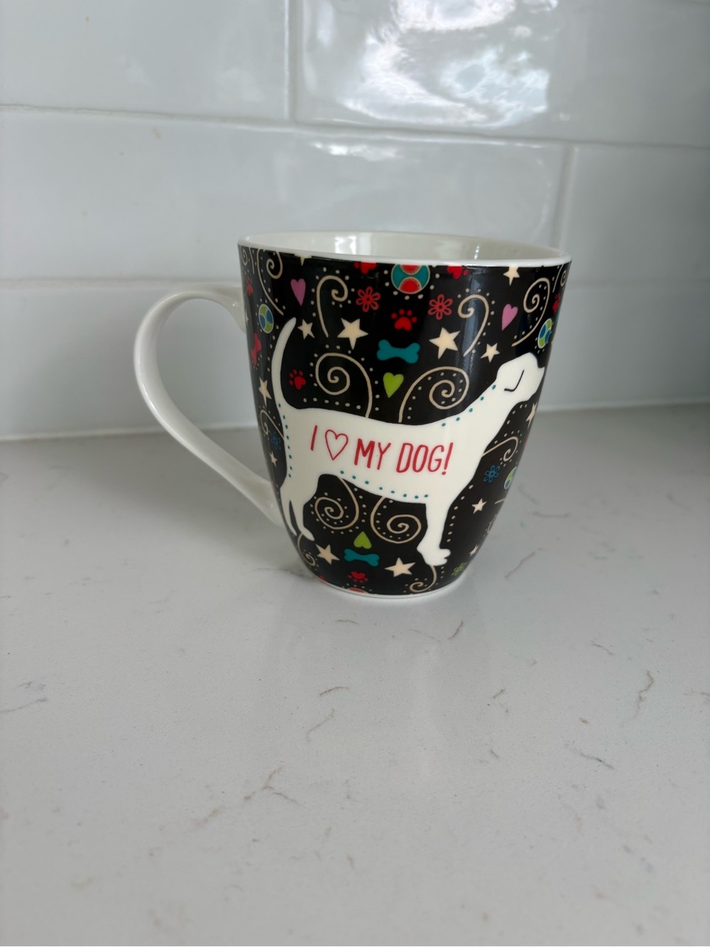 I Love My Dog Mug – Cute Dog Lover Coffee Cup

Adorable black and white ceramic